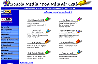 stralcio della home-page della Scuola Media 'Don Milani' di Lodi